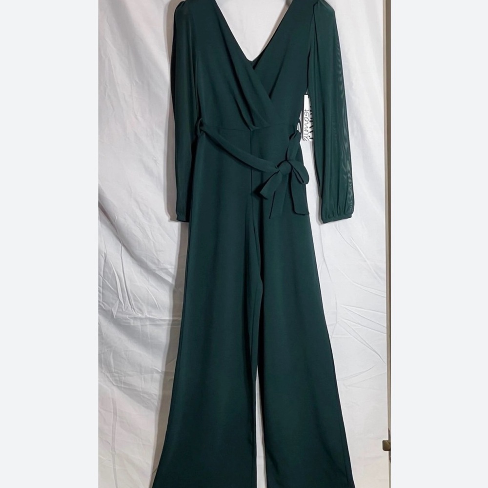 Almost Famous Deep Green Wrap Jumpsuit